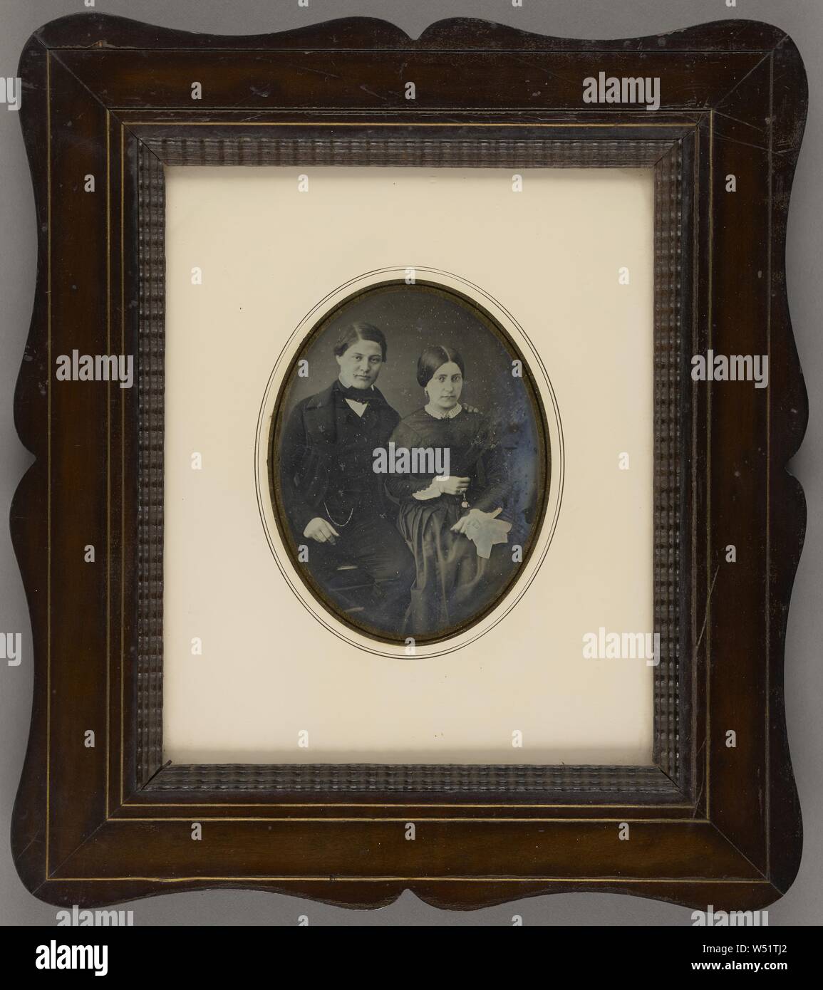 Melvil Roux y Eliane Régis, A. Crespon (Fils) (francés, activo alrededor de 1850), 16 de marzo de 1850, el daguerrotipo Foto de stock