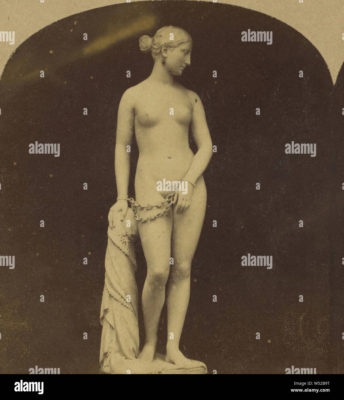 El Esclavo griego. Por Hiram Powers., London Stereoscopic Company (activo 1854 - 1890), alrededor de 1860, albúmina imprimir plata Foto de stock