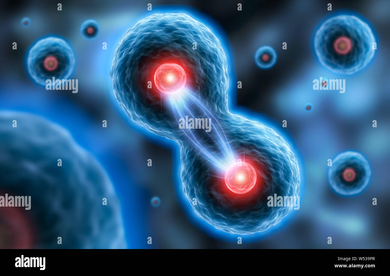 Celda activa nucleus - Ilustración 3D Foto de stock