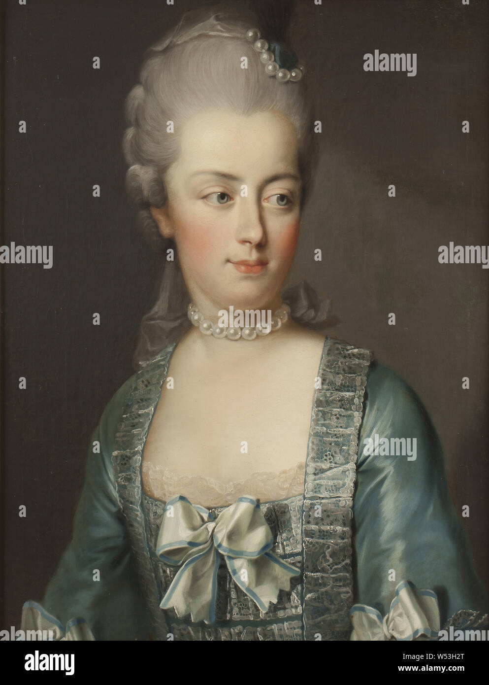 Joseph Hickel, la Reina María Antonieta, María Antonieta, 1755-1793, el  Archiduque de Austria, Reina de Francia, pintura, retrato, entre circa 1773  y circa 1774, óleo sobre lienzo, altura 65 cm (25,5 pulgadas)