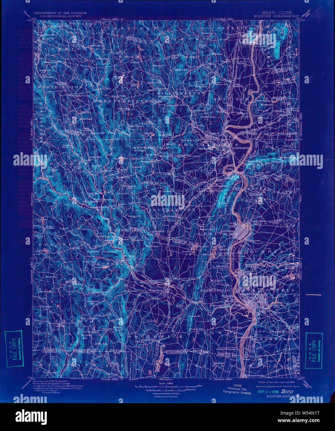 Mapa de holyoke massachusetts fotografías e imágenes de alta resolución