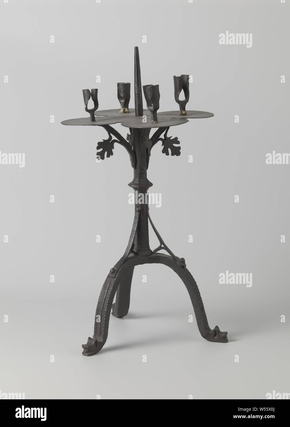 Candelabro de Hierro Forjado Redondo Dorado Candelabro Retro para decoraci/ón de Mesa Uonlytech Portavelas geom/étrico