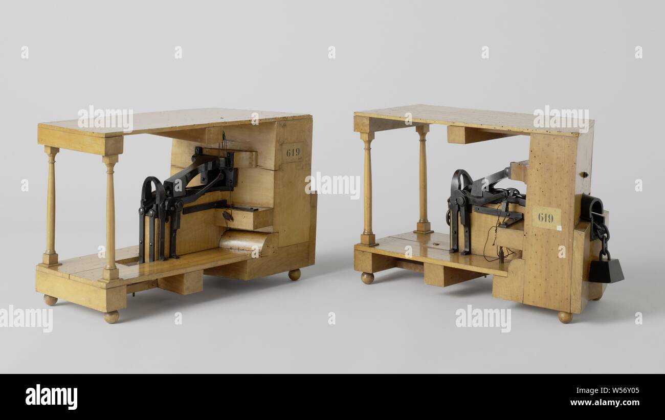 Modelo De Un Tapon De Cadena Modelo De Una Cadena De Tope Entre Dos Cubiertas Compuesto De Una Diapositiva Para La Cadena En Una Bobina Y Continuando Por El Puerto Vault Agujero