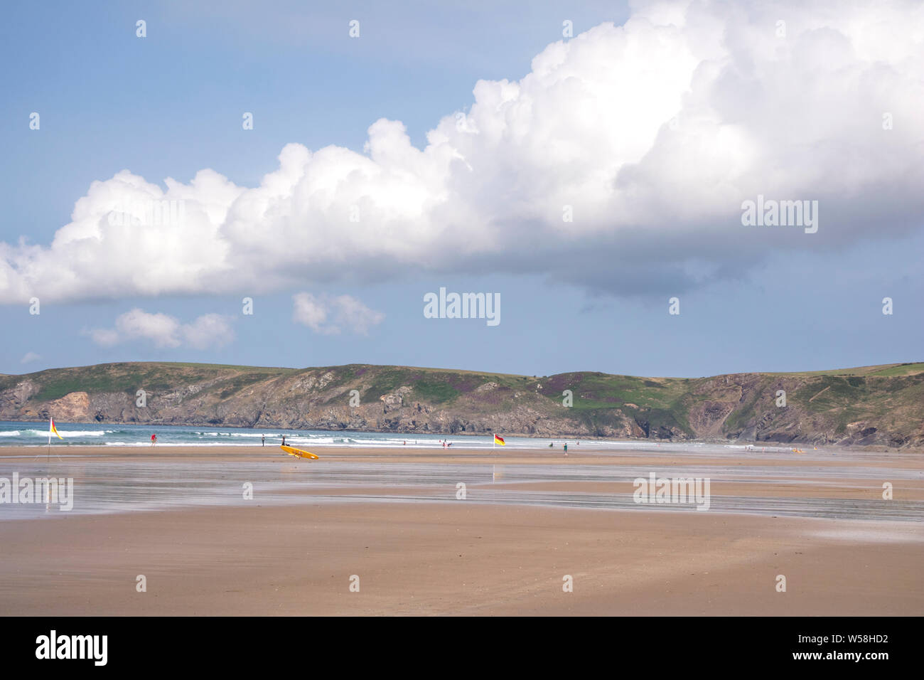 Playa de Newgale, Pembrokeshire (Gales, Reino Unido Foto de stock