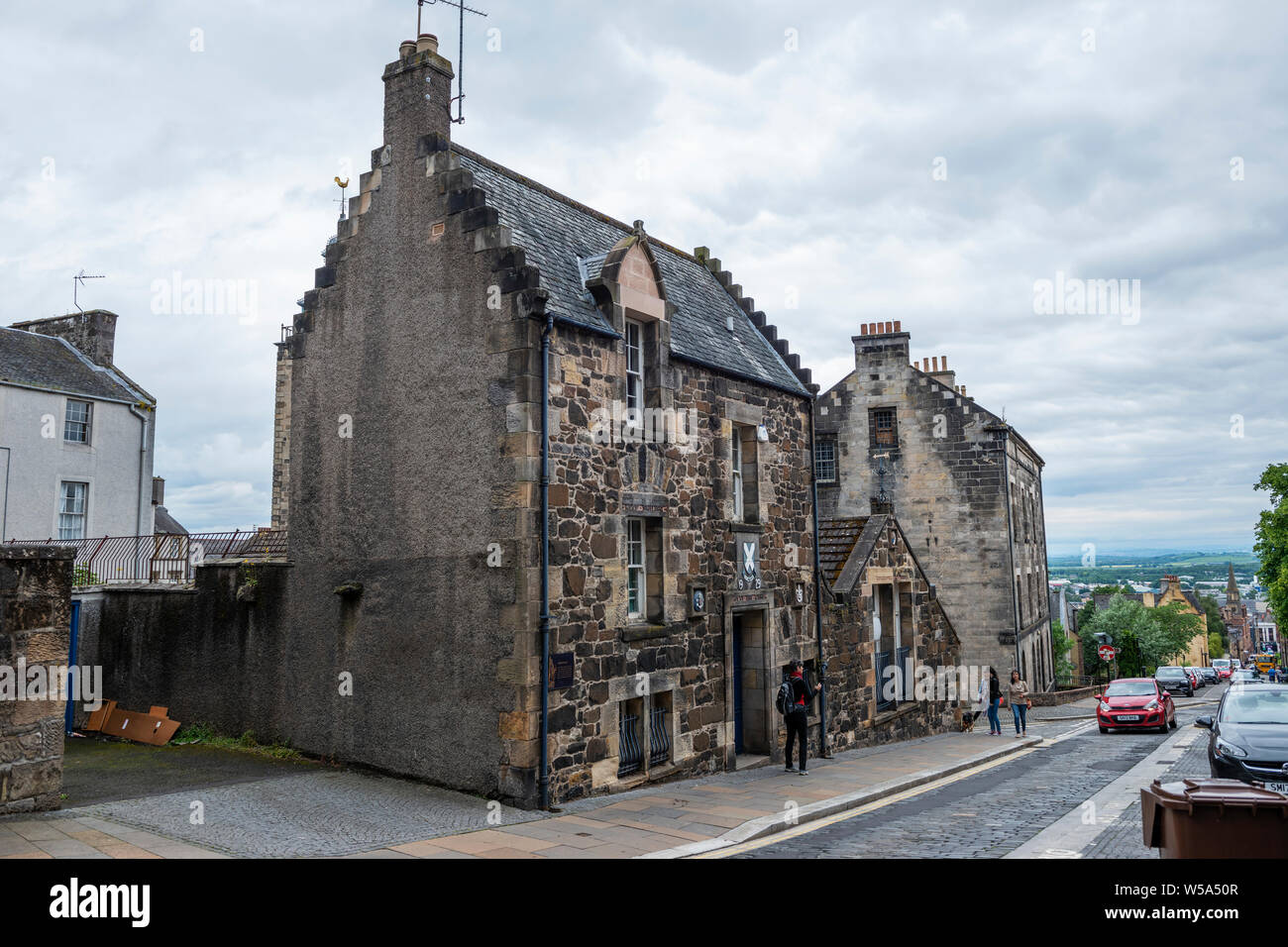 La histórica casa de Mar situado en el corazón del casco antiguo de la ciudad de Stirling, Escocia, Reino Unido Foto de stock
