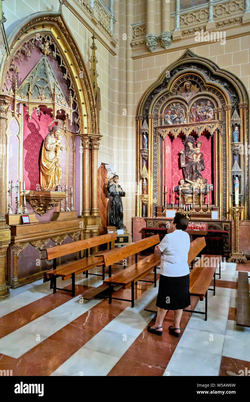 Catedral de la Encarnación de Málaga, Andalucía, España. Foto de stock