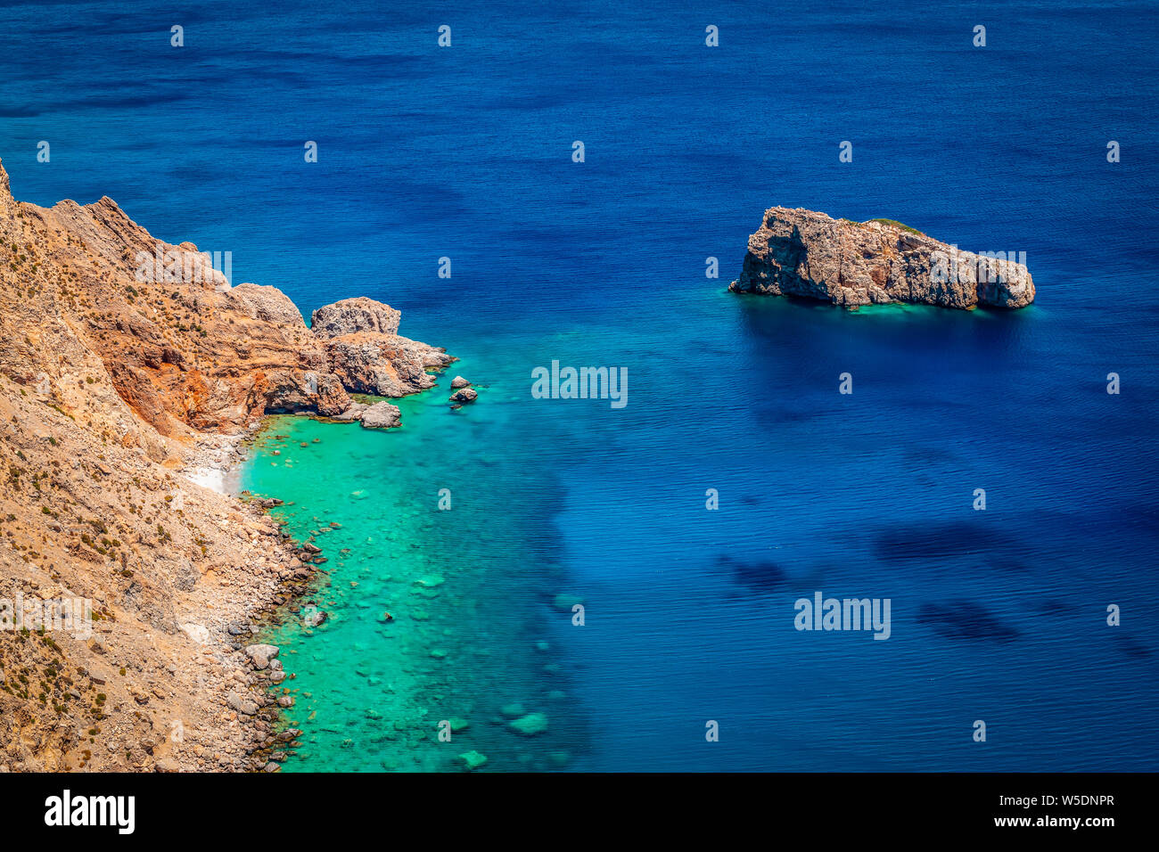 Mar Egeo, la isla de Amorgos, Grecia. Foto de stock