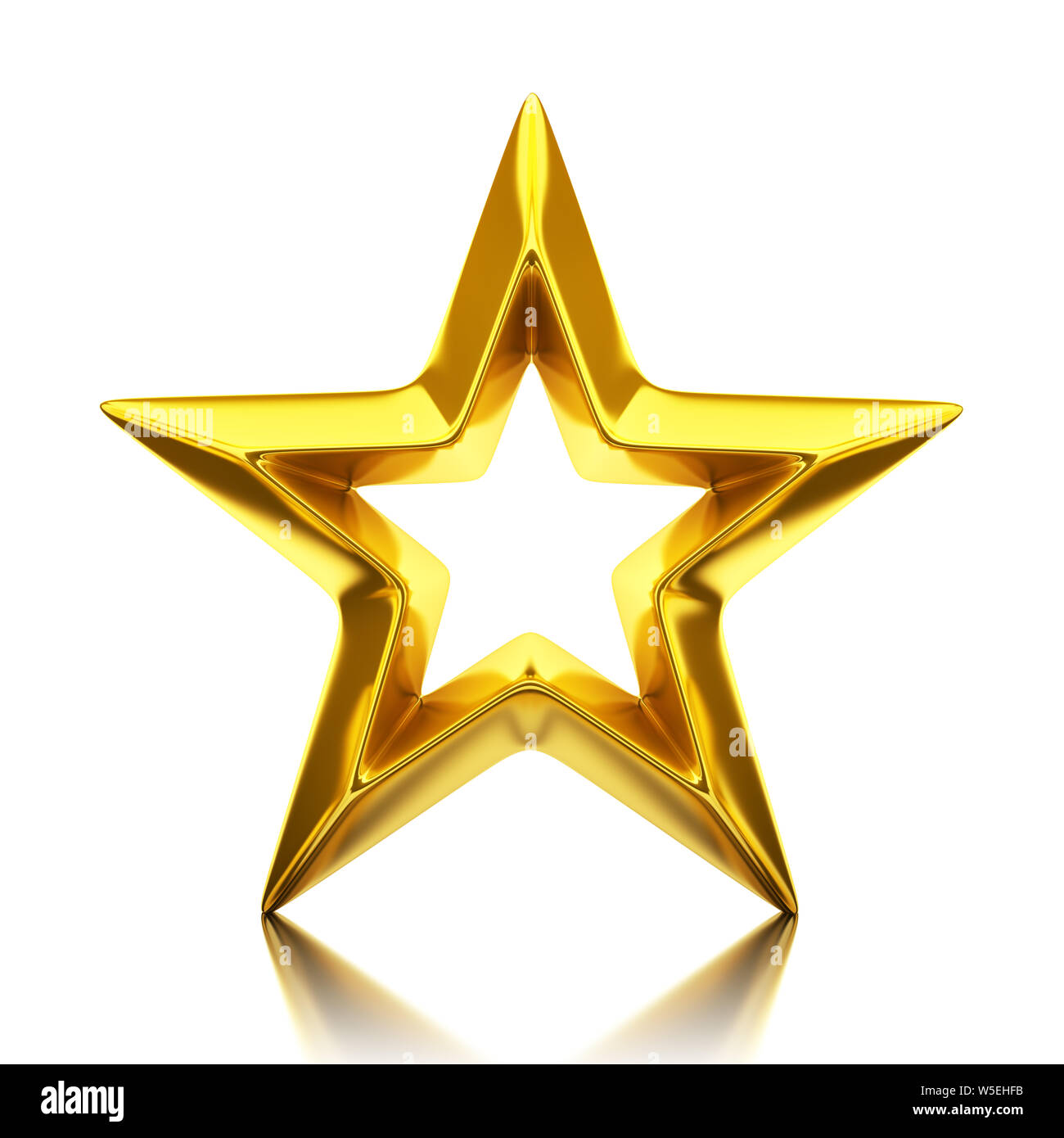 Brillante Estrella Dorada - 3D rendering Fotografía de stock - Alamy