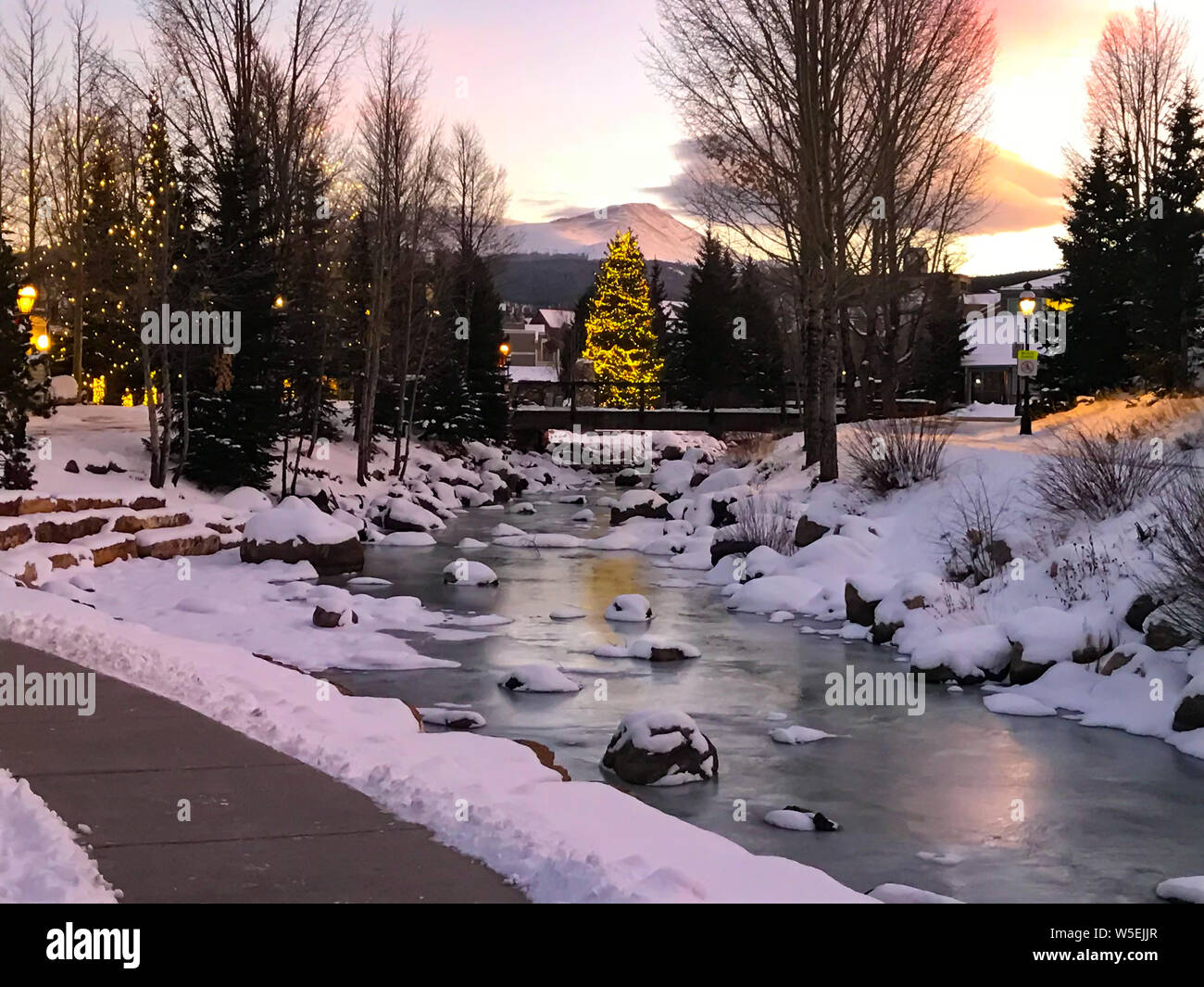 Ciudad de esquí de Colorado Breckenridge Foto de stock