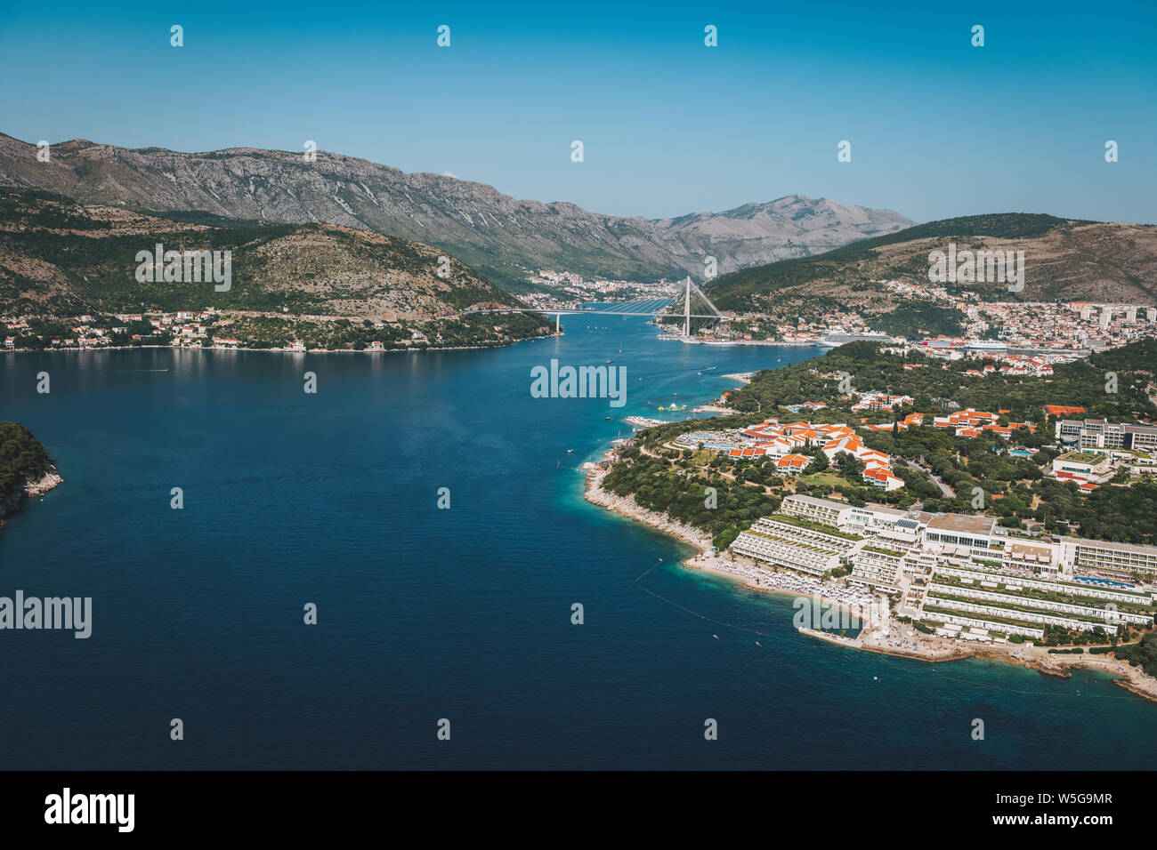 Vistas aéreas de Dubrovnik, en Croacia. Foto de stock