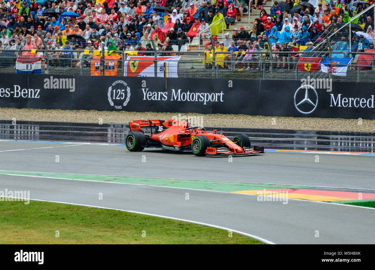 Formula 1 GP de Alemania en Hockenheim el 28 de julio de 2019: Ferrari, Charles Leclerc Foto de stock