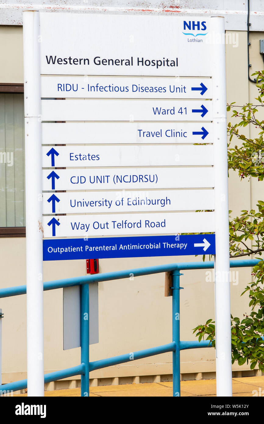 Ridu, Western General Edinburgh, Unidad De Enfermedades Infecciosas Foto de stock