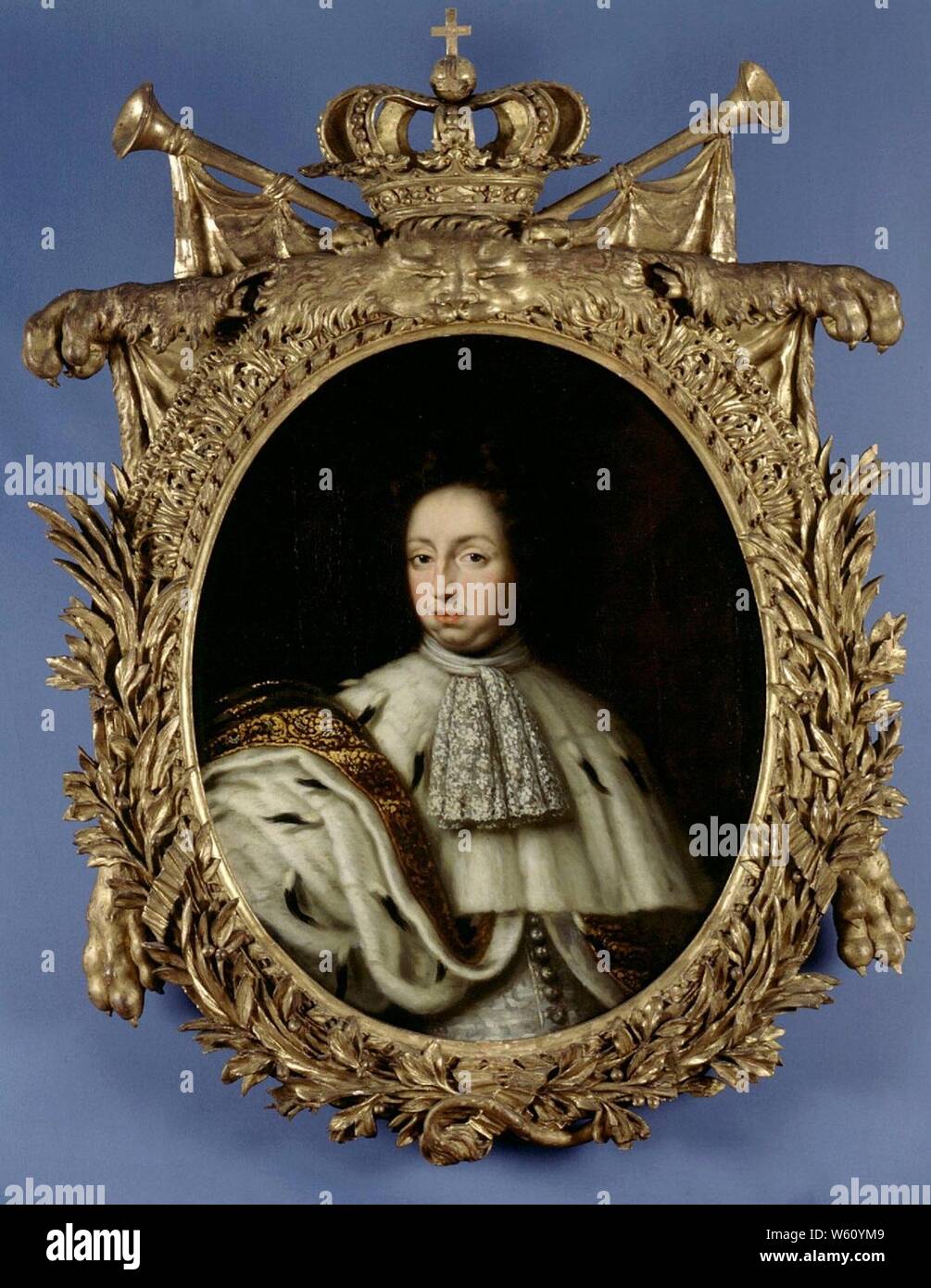 David Klöcker Ehrenstrahl - El Rey Carlos XI de Suecia Foto de stock