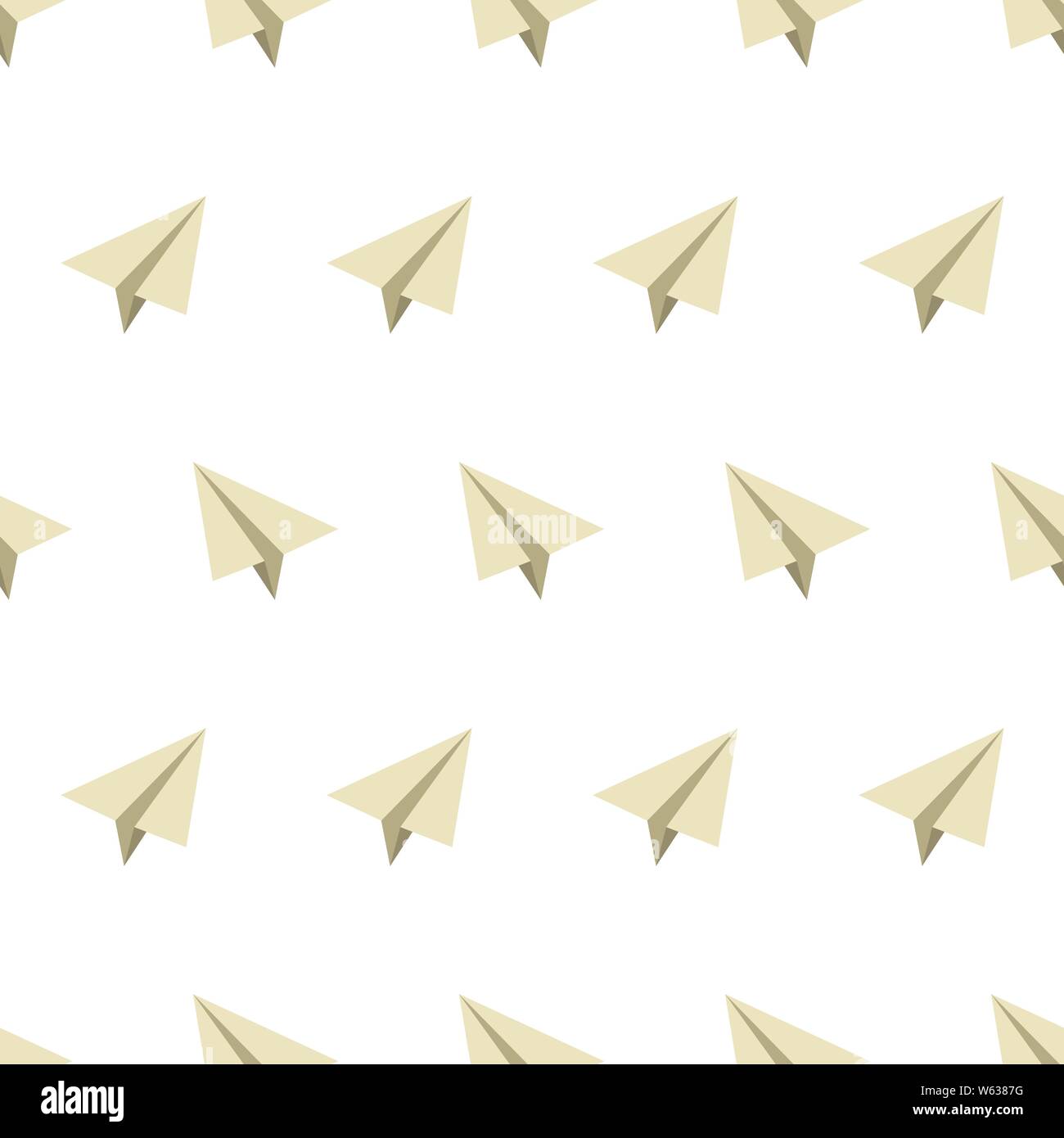 Patron Sin Fisuras Con Aviones De Papel En Estilo Plano En Color Ilustracion Vectorial Imagen Vector De Stock Alamy