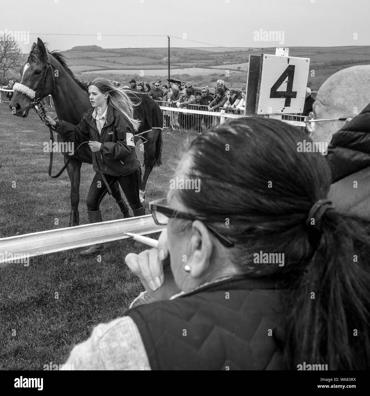 Cuatro burrow hunt punto a punto la carrera de caballos 2019 Foto de stock