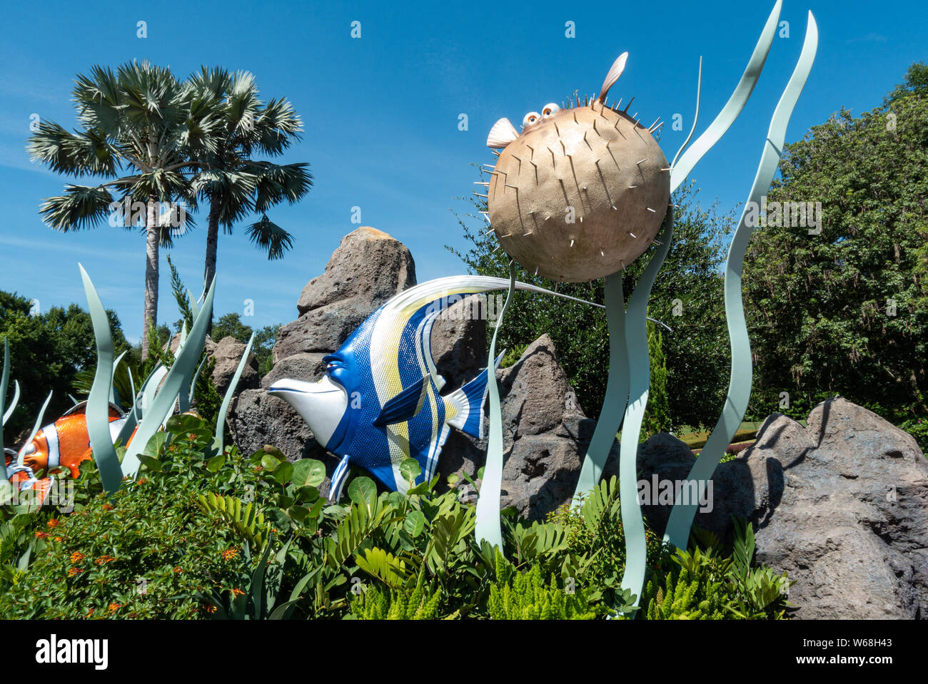 Orlando, FL/USA-7/31/19: El Living Seas Pavilion en Disney World, EPCOT que educa a los visitantes sobre el océano. Foto de stock