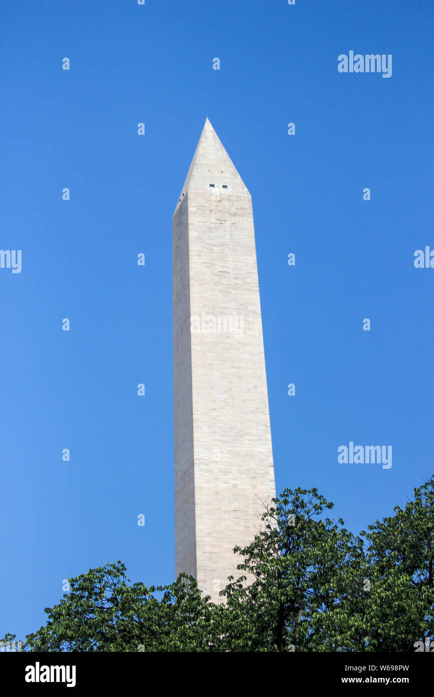 El Monumento a Washington, en Washington, DC, Estados Unidos Foto de stock