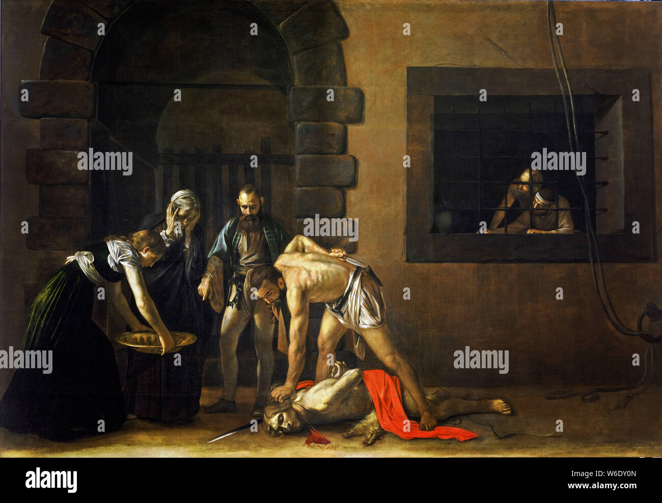 Caravaggio, la pintura, la decapitación de San Juan Bautista, 1608 Foto de stock