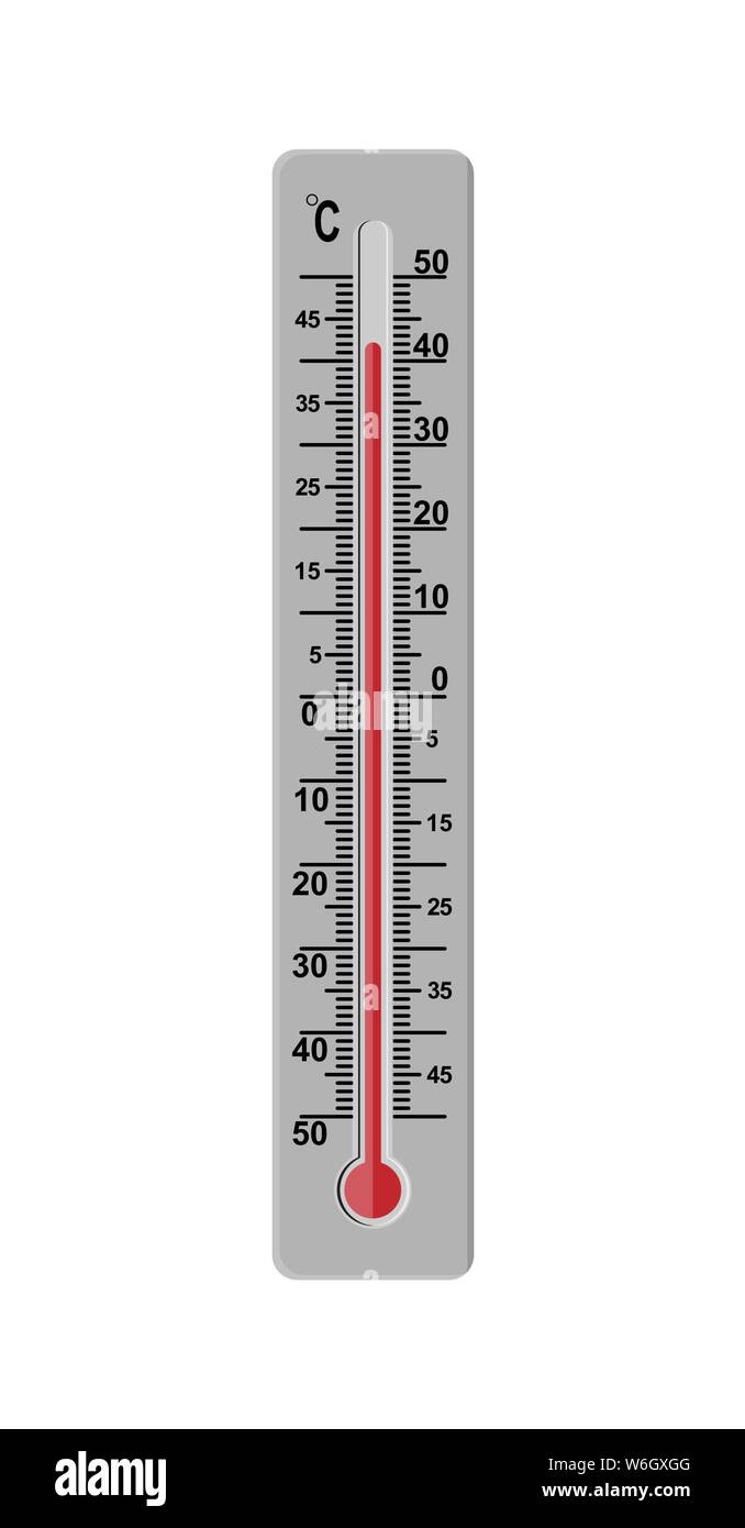Termómetro para medir la temperatura del aire exterior o interior Imagen  Vector de stock - Alamy