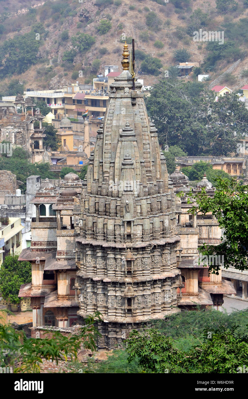 Krishna Meera templo, Amer, India, Asia, Sitio del Patrimonio Mundial de la UNESCO Foto de stock
