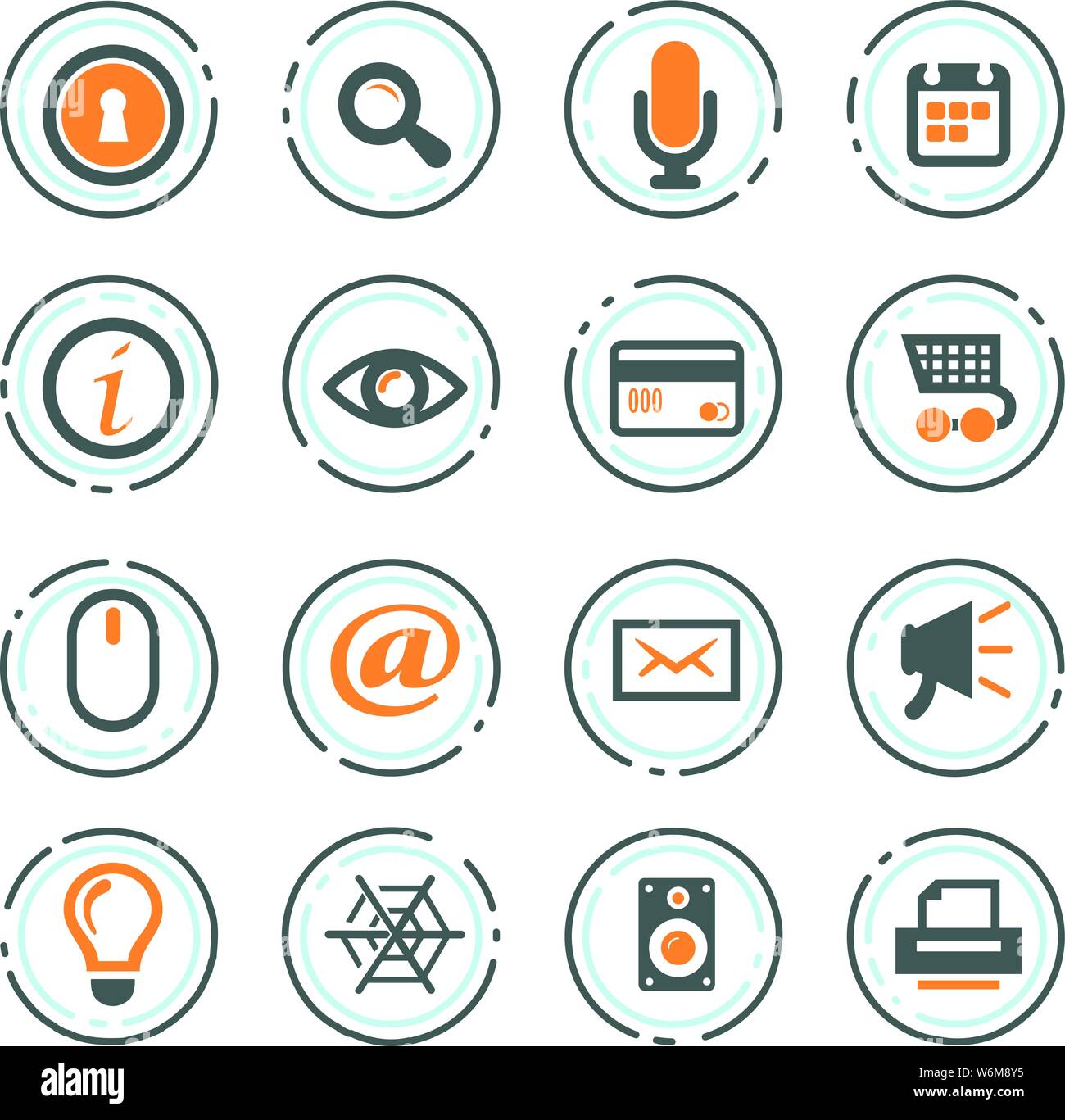 Interfaz de usuario iconos vectoriales para el diseño de la interfaz de