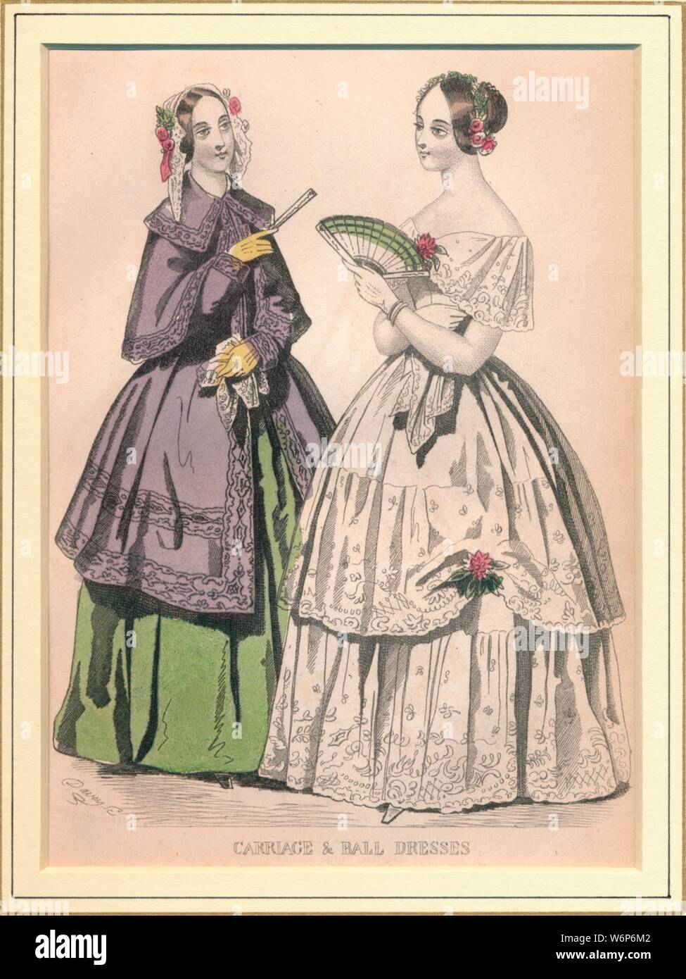 Carro &Amp; vestidos de bola', C 19º siglo. El carro fue una moda de vestir  ropa usada por las damas en los carros de conducción a través de Hyde Park  Fotografía de