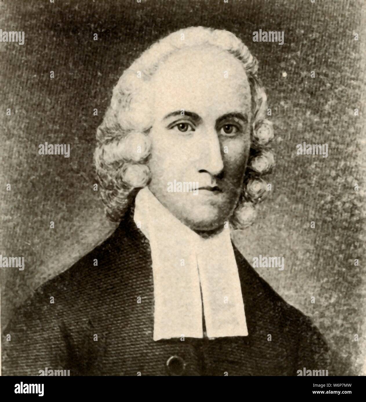 "Retrato de Jonathan Edwards, mostrando el pelaje liso y bandas de un
