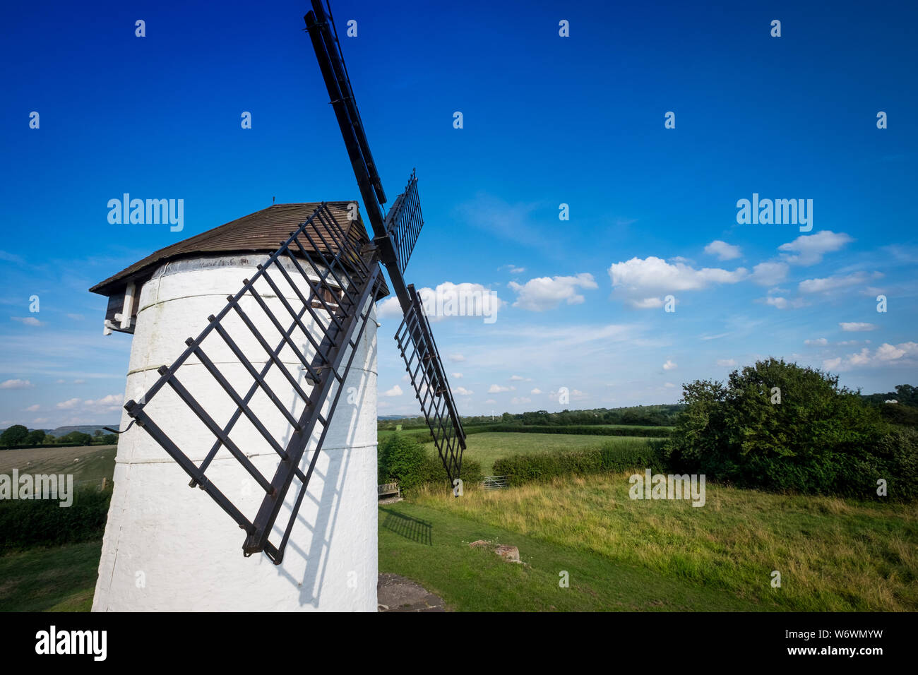 Ashton Windmill en Chapel Allerton, Wedmore, Somerset, Reino Unido Foto de stock