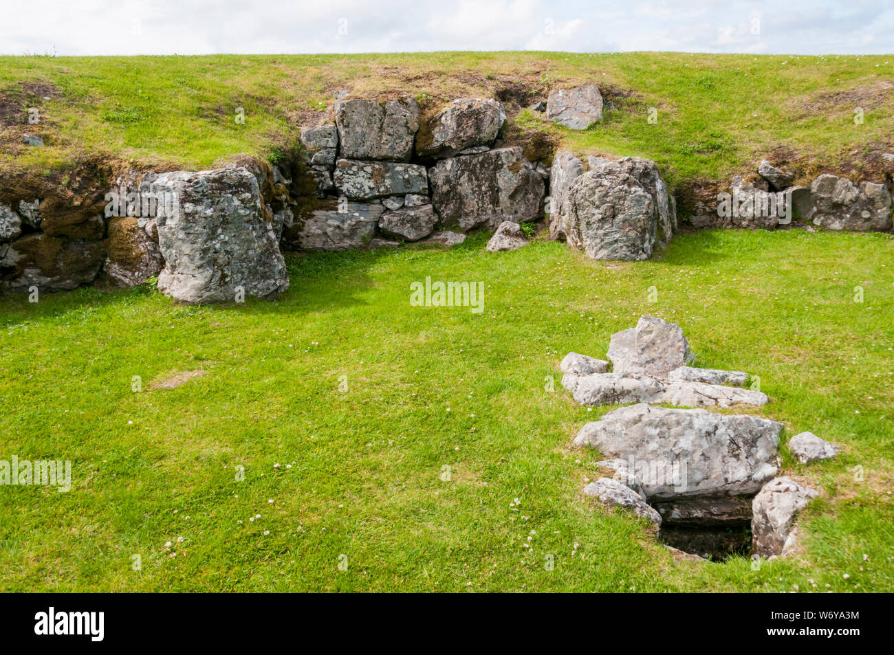 Stanydale templo neolítico, un gabinete en China continental, las Islas Shetland. Foto de stock