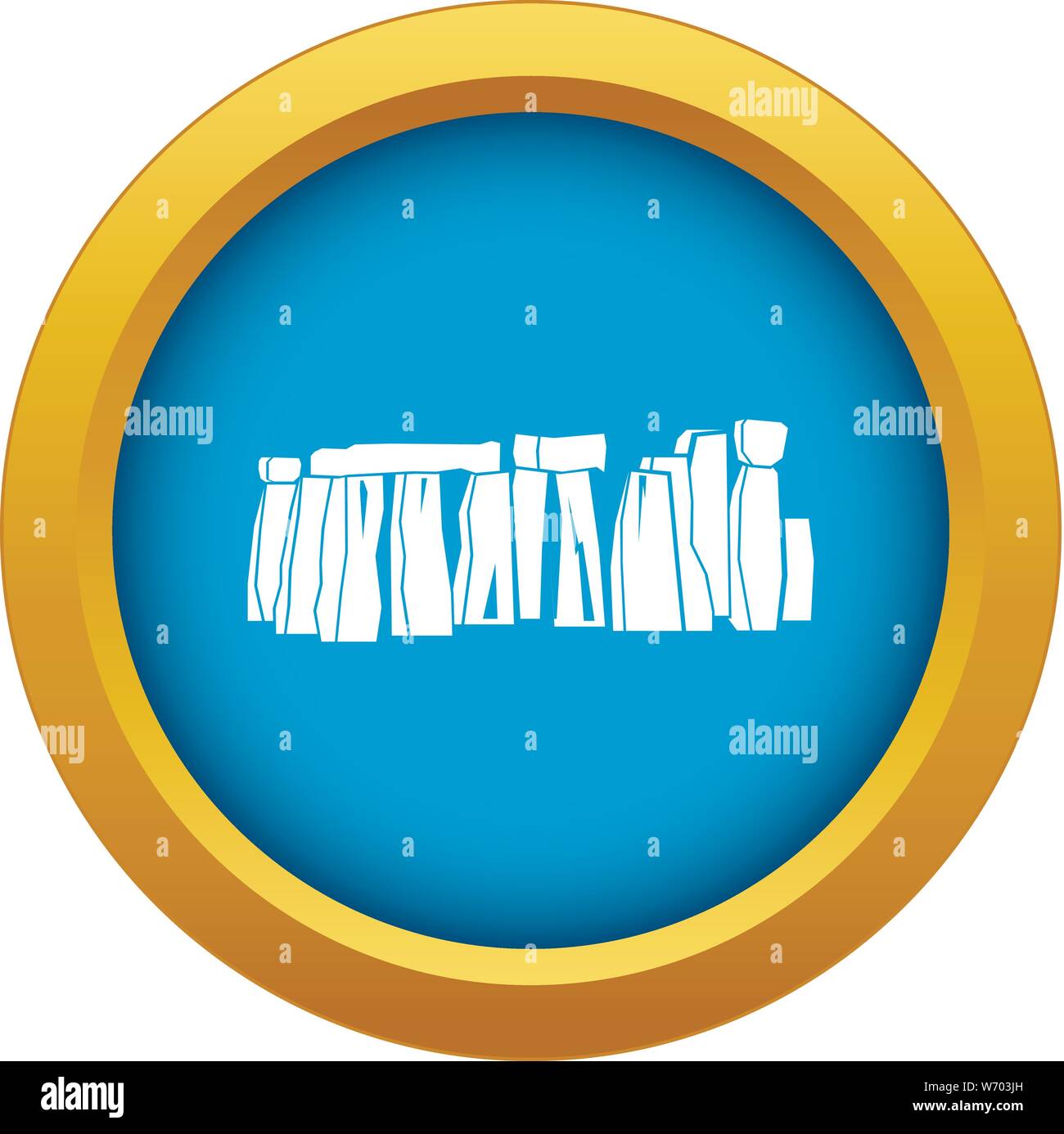 Icono de Stonehenge azul aislado de vectores Ilustración del Vector