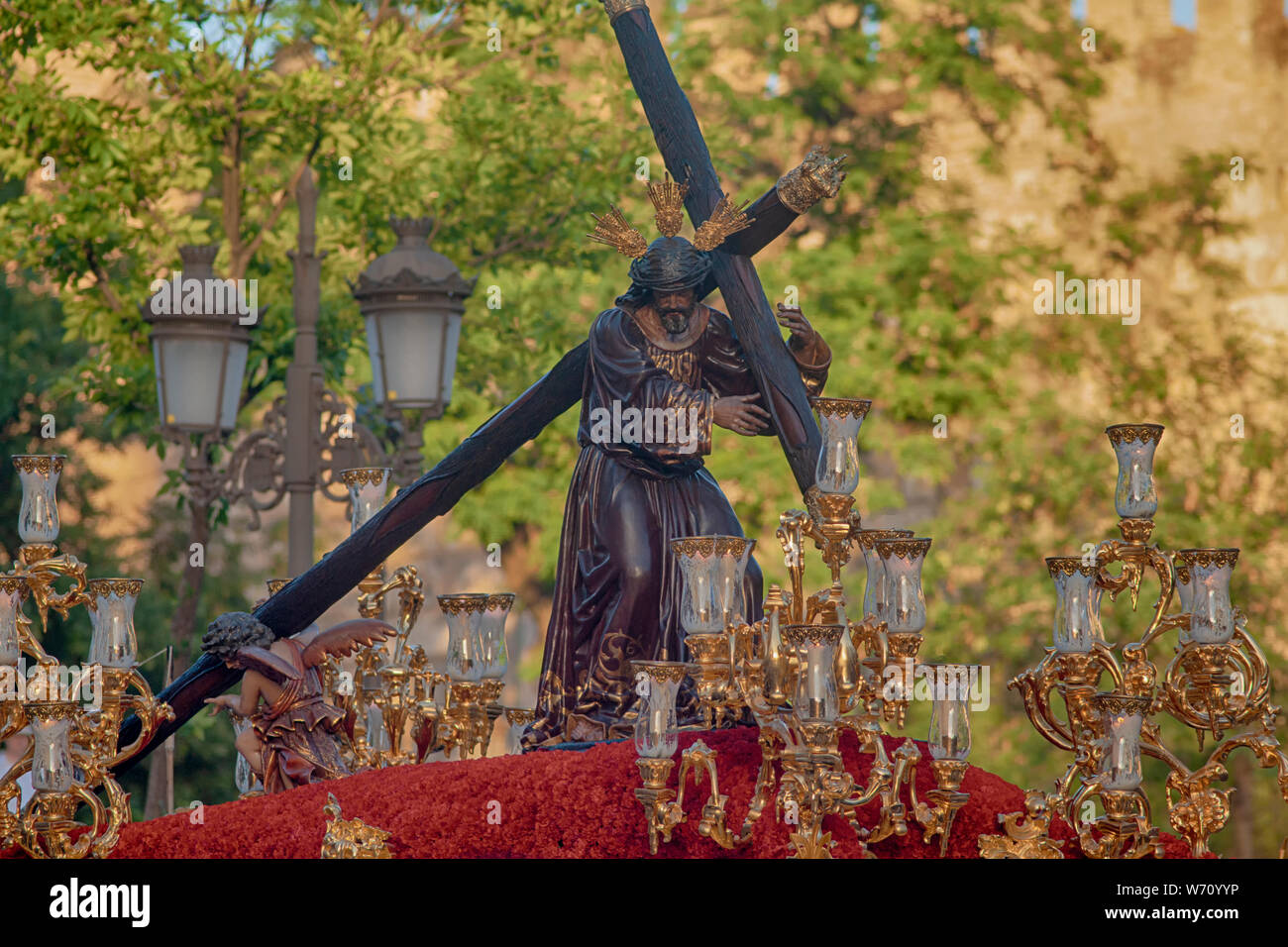 Cristo De La Salud De La Hermandad De La Candelaria La Semana Santa De Sevilla Fotografia De Stock Alamy