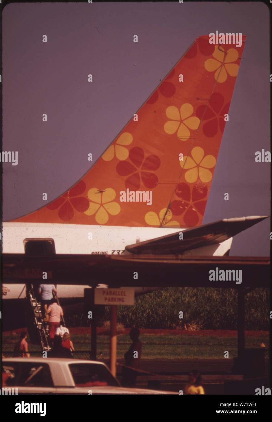 Aloha Airlines en una de las dos principales líneas aéreas que conectan las islas. No factible y rápido buque marítimo ha sido desarrollado para viajar entre las islas. Foto de stock