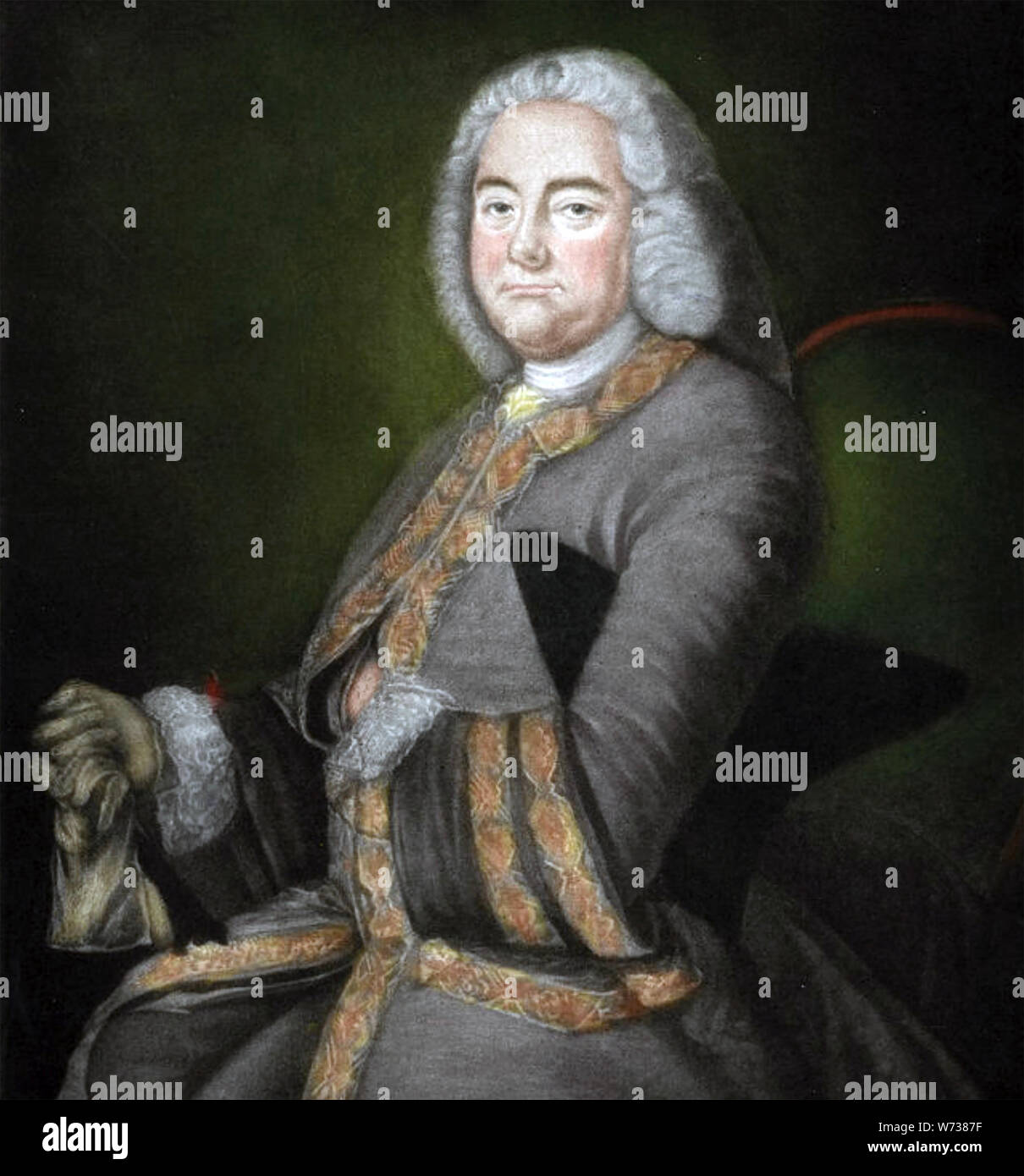 GEORGE FRIDERIC HANDEL (1685-1759) del compositor barroco germano-británico Foto de stock