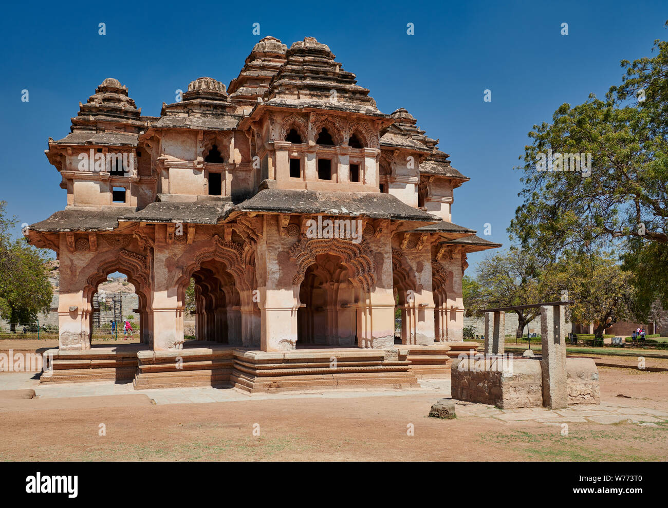 Lotus Mahal, Hampi, MUNDIAL DE LA UNESCO sitio heritge, Karnataka, India Foto de stock