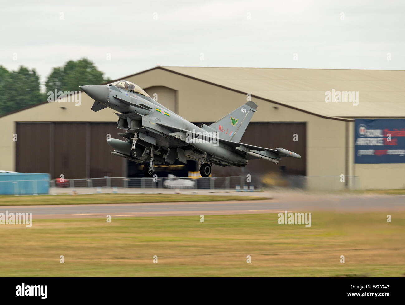 La RAF Typhoon en el Royal International Air Tattoo 2019, ZJ924 Foto de stock