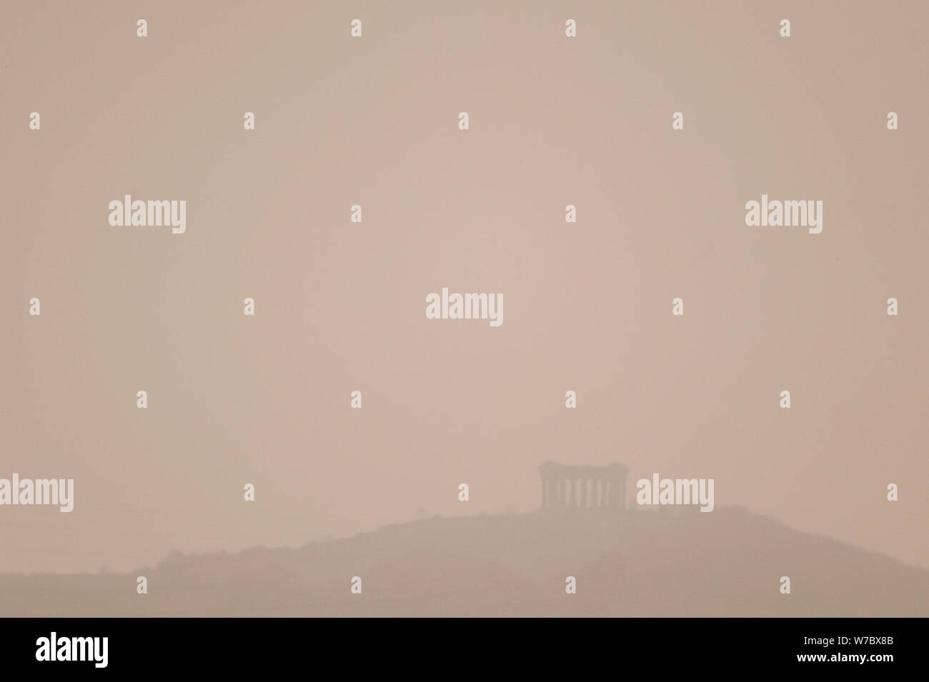 Penshaw monumento en la niebla Foto de stock