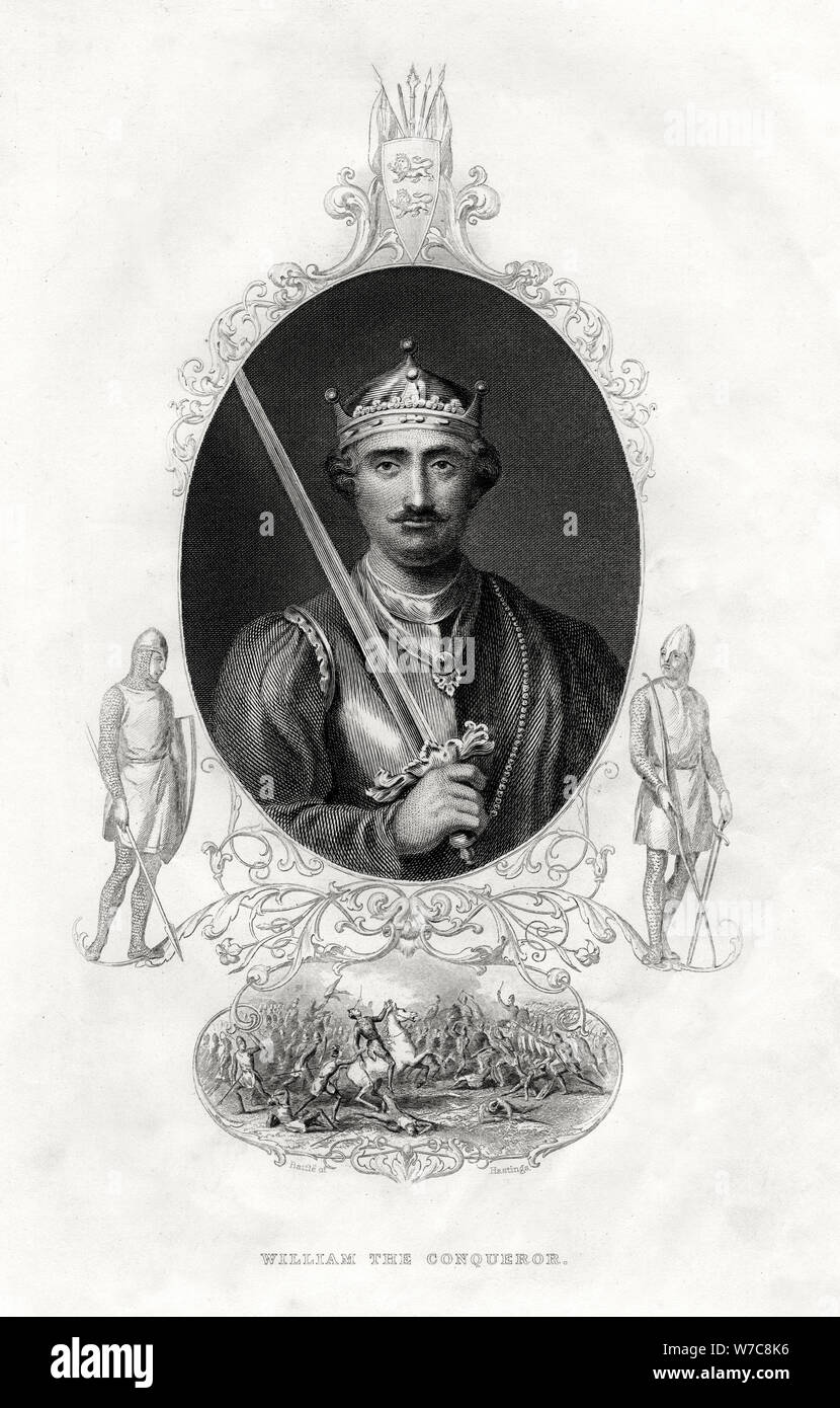 Guillermo I de Inglaterra, también conocido como Guillermo el Conquistador, (1860). Artista: Desconocido Foto de stock