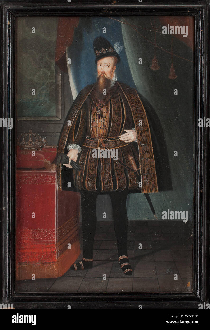 Retrato del rey Juan III de Suecia (1537-1592). Foto de stock