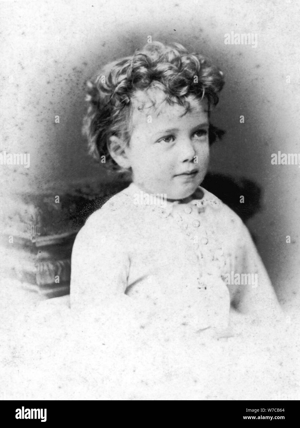 Nicholas II como niño, c. 1870. Foto de stock