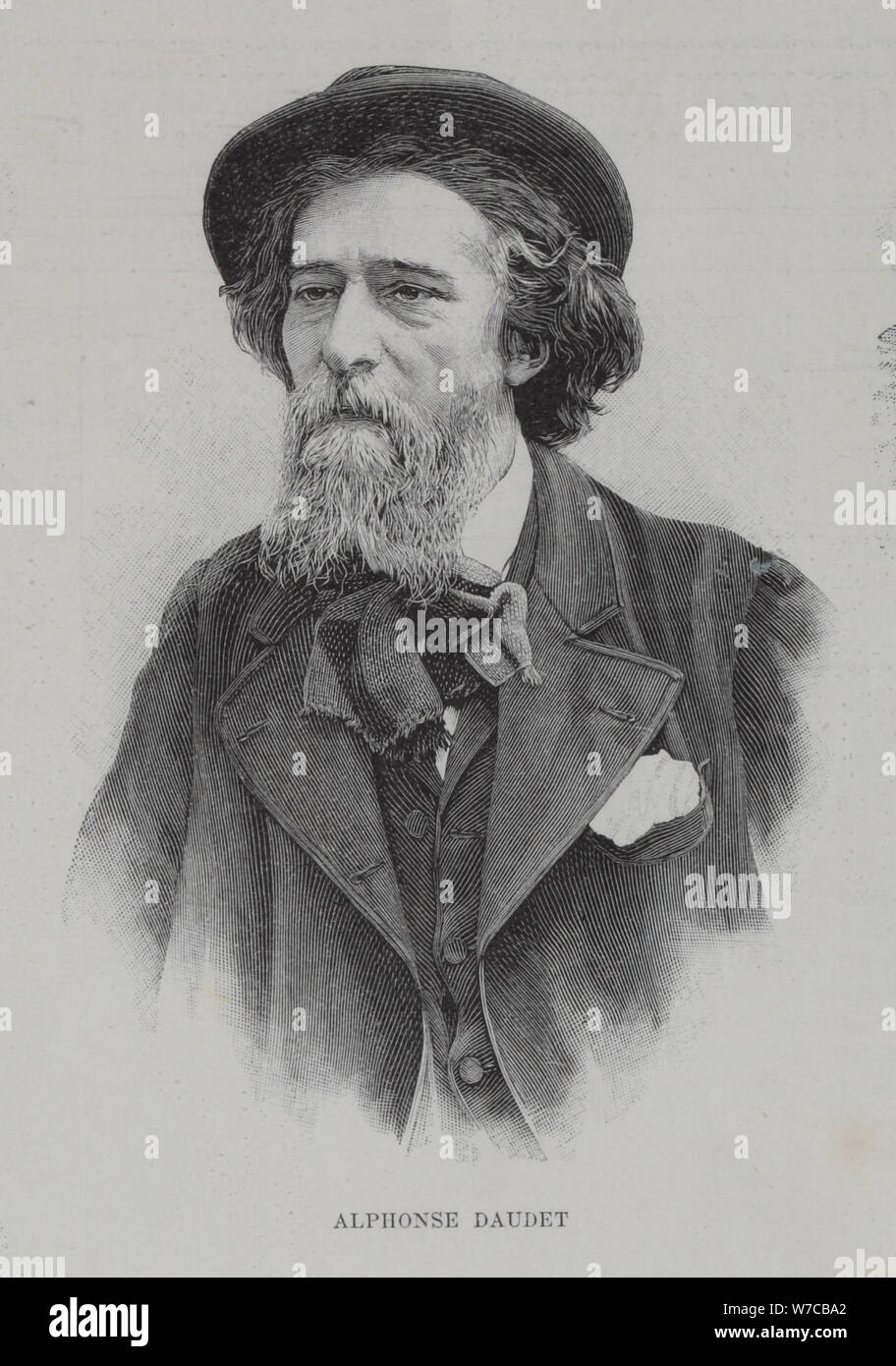 Retrato del autor Alphonse Daudet (1840-1897), 1896. Foto de stock