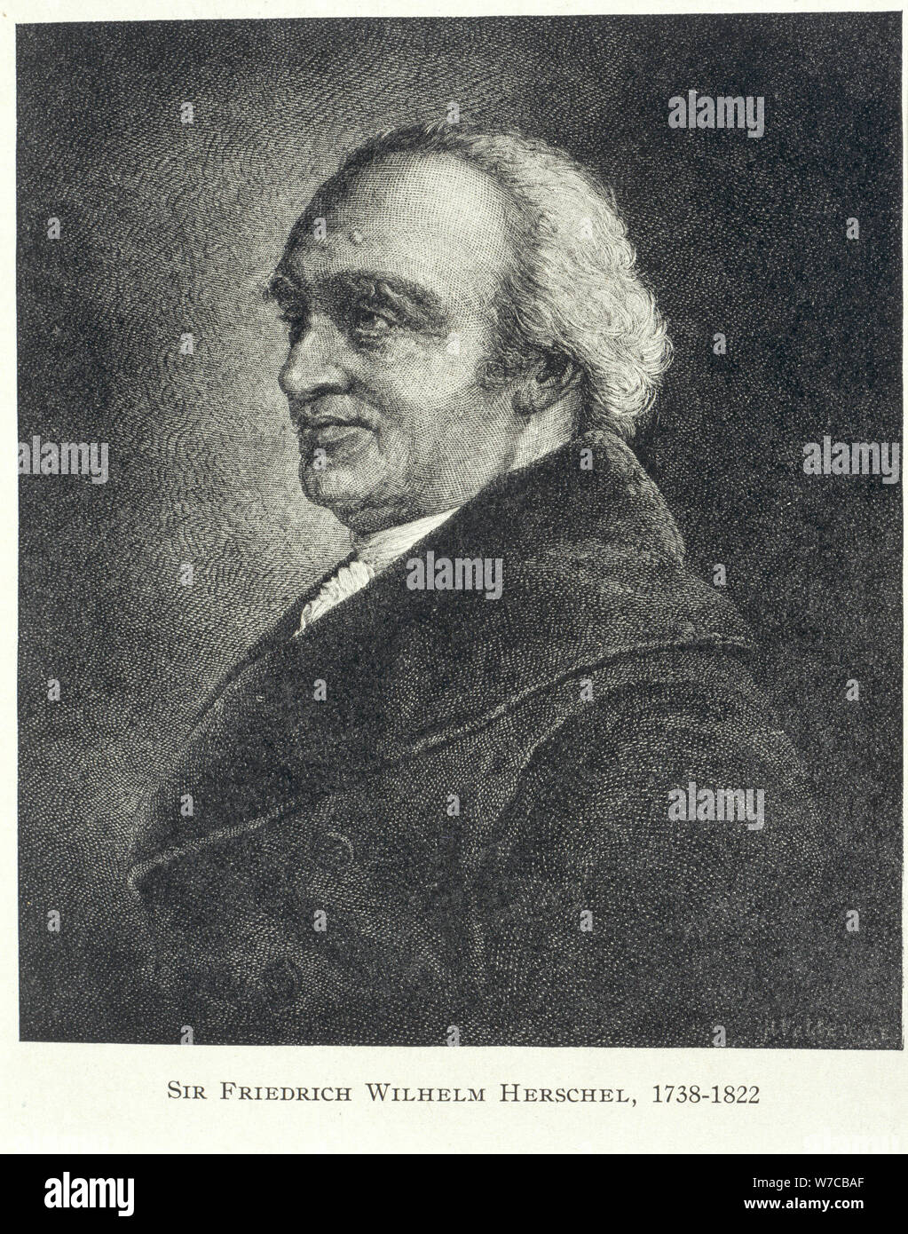 Sir Frederick William Herschel, 1800. Artista: Desconocido Foto de stock
