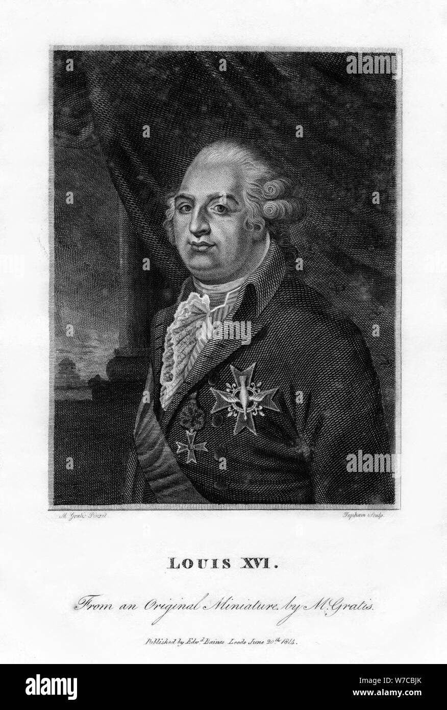 Luis XVI, Rey de Francia, (1814).Artista: Edward Topham Foto de stock