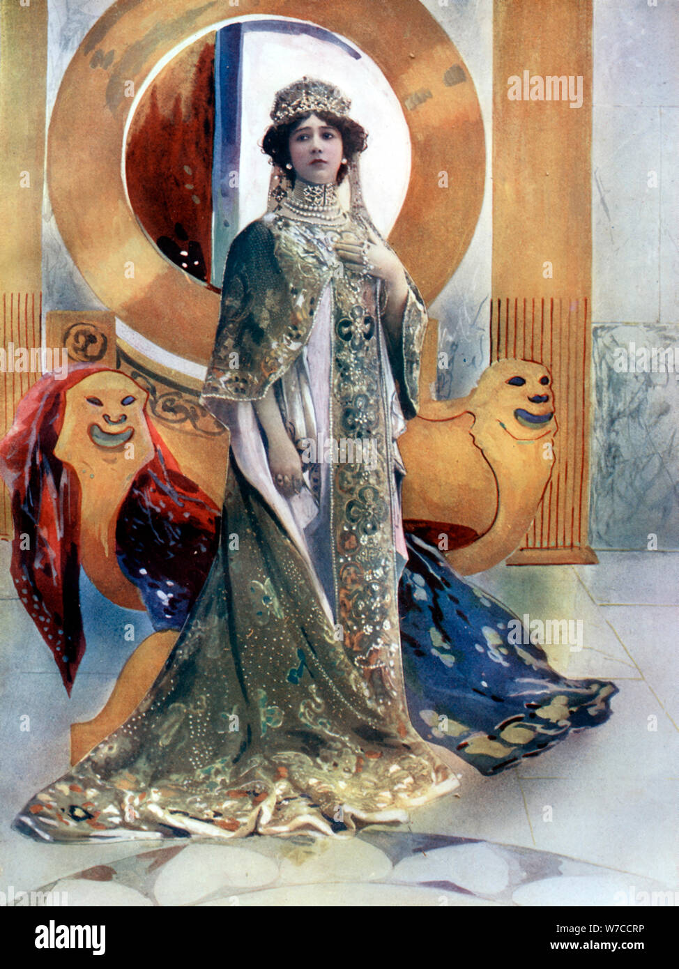 Madame Otero en L'Imperatrice, C1902.Artista: Rautlinger Foto de stock