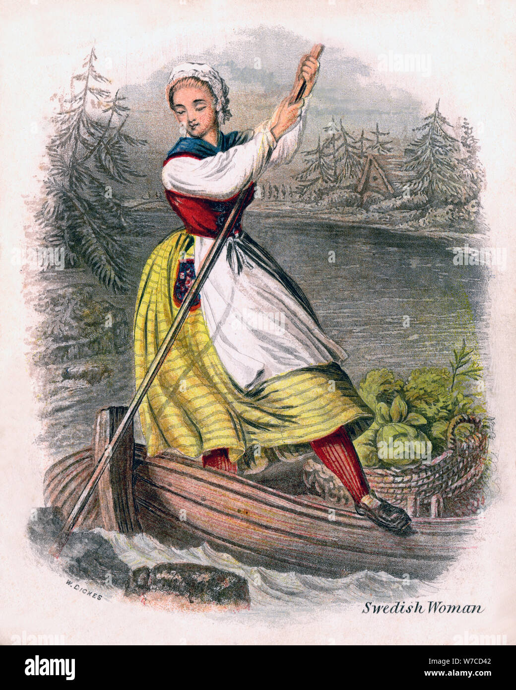 Swedish Mujer Remo', 1809.Artista: W Dickes Foto de stock