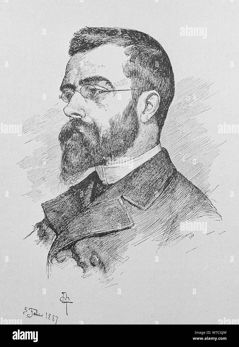 Francisco Tárrega (1852-1909), guitarrista y compositor español. Foto de stock