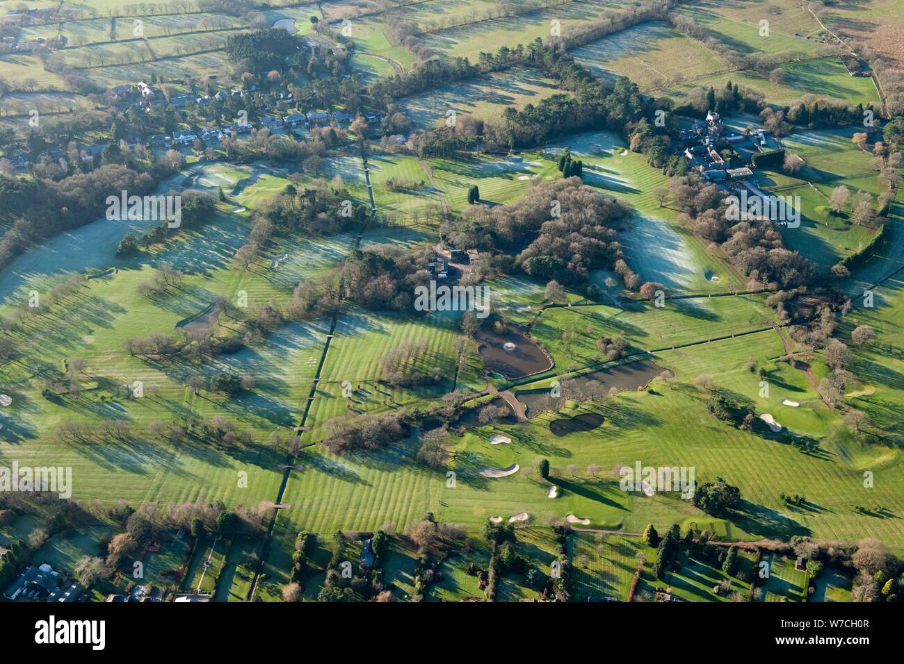 Ladbrook Park Golf Course con crestas y surcos extensas obras de explanación, Warwickshire, 2014. Creador: Inglaterra histórica personal del fotógrafo. Foto de stock