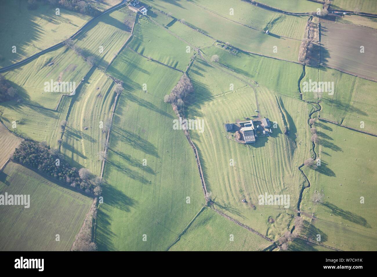 Movimientos de tierras, crestas y surcos Barningham, County Durham, 2014. Creador: Inglaterra histórica personal del fotógrafo. Foto de stock