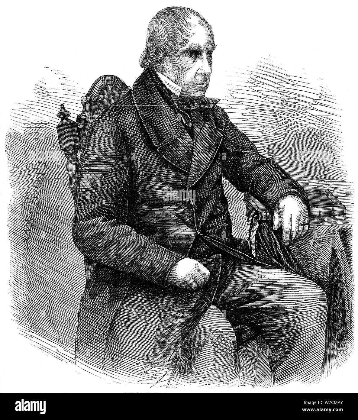 George Gordon, 4to Earl de Aberdeen (1784-1860), estadista escocés, 1860. Creador: Desconocido. Foto de stock