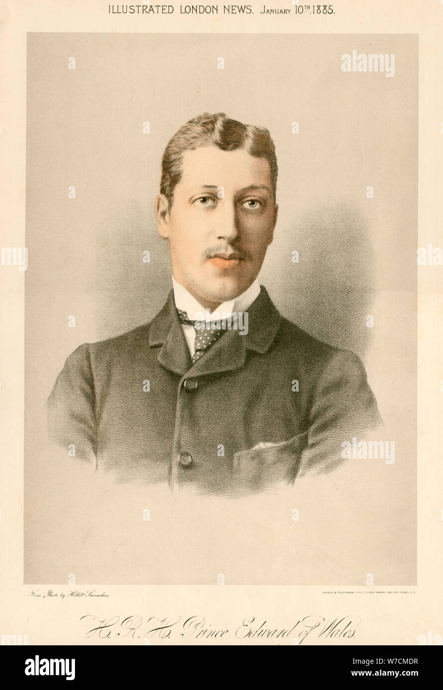Albert Victor, duque de Clarence, 1885. Artista: Desconocido Foto de stock
