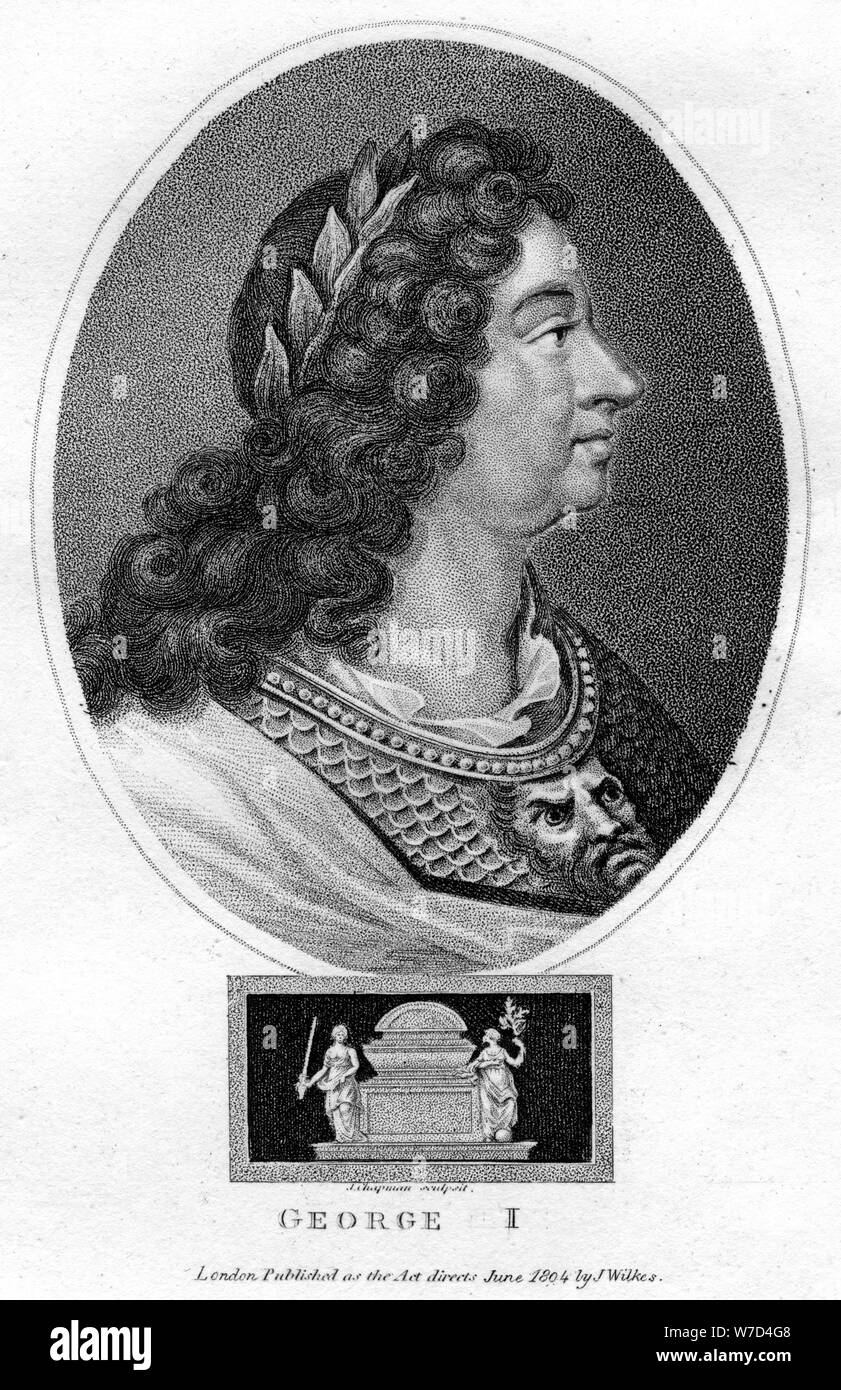 Jorge I de Gran Bretaña (1804). Artista: J Chapman Foto de stock